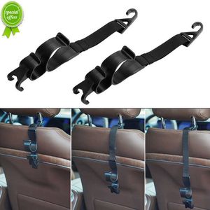 2 st Bilbaksäteskrokar Multifunktionella bilinteriör Baksätes Nackstöd Hängkrok Paraplyhållare Clips Car Bagage Organizer