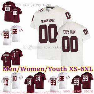 2023 Custom S-6XL NCAA Texas Aggies Football Jersey 88 Walter Nolen Denver Harris 4 Amari Daniels 40 von Miller 2 Micheal Clemons 5 Trayveon