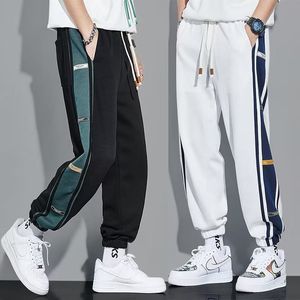 Herrbyxor Klassiska Streetwear Hip Hop joggingbyxor Herr Bokstavsband Cargofickor Spår Taktisk Casual Herrbyxor Träningsbyxa K136 230711