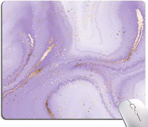 Tappetino per mouse in marmo viola Base in gomma antiscivolo Tappetini per mouse per computer Tappetini per mouse per ufficio con disegni per scrivania 9,5x7,9 pollici