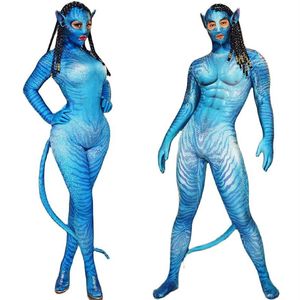 Scenkläder Personlighetstryck Avatar Rollspel Jumpsuit Elastisk Skinny Halloween Kostymer Män Kvinnor Fest Performance Bodysuit302R