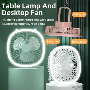 Electric Fans Fan Stand Desktop Fan Portable Camping Fans Rechargeable Multifunctional Air Cooler Fan Outdoor Camping Ceiling Fan With Light R230712