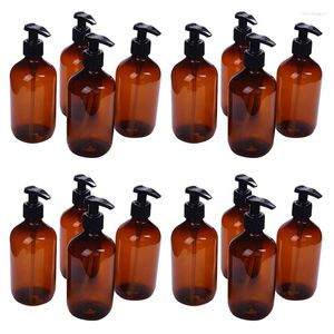 Depolama Şişeleri 16pcs 500ml Pompa Şişe Makyaj Banyo Sıvı Şampuan Seyahat Dağıtıcı Konteyner Sabun Duş Jel