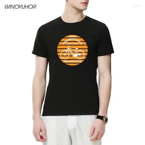 T-shirt da uomo Mai sottovalutare un vecchio su una camicia da bicicletta T-shirt da motociclista Uomo O Collo Manica corta Top divertenti Hip Hop Streetwear