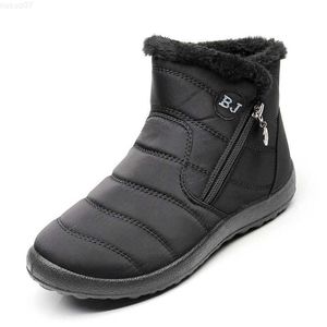 Boots Waterproof Women Snow Boots Fashion Winter Plush Female Boots Women Warm Ankle Boots Botas Mujer Ladies Winter Shoes Big Size 43 L230712