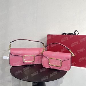 Açık pembe kadın omuz çantaları tasarımcı çanta çantası 2 boyutunda kare v toates crossbody çanta bayan akşam yemeği parti elbisesi hobo çanta küçük tote