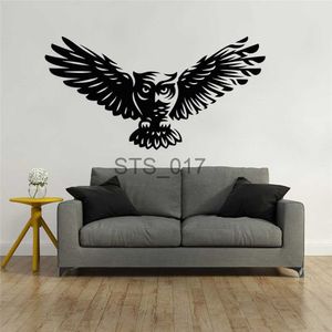 Andra dekorativa klistermärken Hemkonst Vattentät tapet Owl Bird Feather Wings Sticker Vinyl Wall Decal tremovable Dacal For Living Room X0712