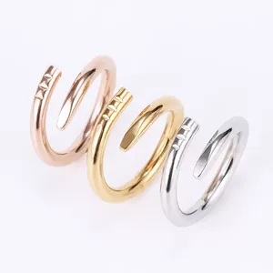 Love Rings Womens Band Ring Jewelry Titanium Steel Single Nail European American Fashion Street Casual Couple Classic Gold Silver G237122C