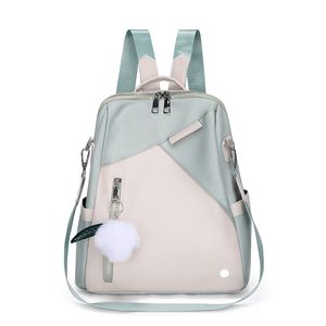 lu Mochilas para estudantes Shoolbag Campus Sacos ao ar livre Nylon Teenage Alta capacidade com mochila Lazer Cores sortidas