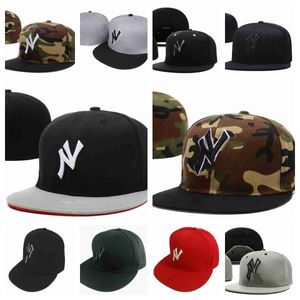 Najnowszy projektant mody dopasowane czapki rozmiar baseball płaski baseball Flat haft haft haftowy czapka regulowana czapki koszykówki sportowe sportowe czapki hip-hopowe rozmiar 7-8