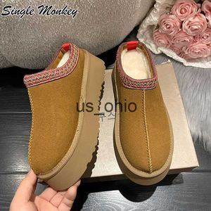 Pantofole Nuovi appartamenti Piattaforma Stivali caldi Pantofole Scarpe da donna 2022 Moda invernale Scivoli Designer Infradito Abito Home Mujer Zapatillas J230712