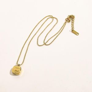 Designer 20style 18k oro lettere placcata a pendente catena di collana di lusso in acciaio inossidabile marca di marca per le donne Gift per feste di matrimonio gioielli