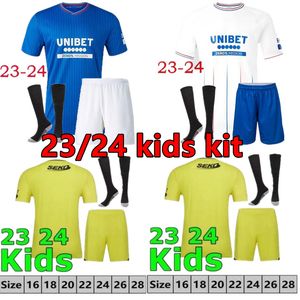 23 24 Rangers Fotbollströjor 2023 hemmatröja borta Glasgow COLAK ROOFE LUNDSTRAM HAGI BARKER MORELOS TAVERNIER KENT TILLMAN FASHION JR Fotboll man barn kit