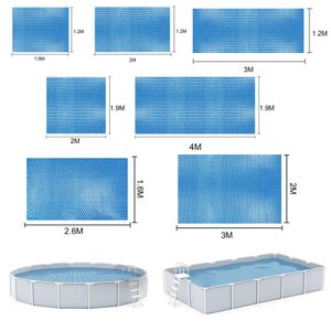 Other Pools SpasHG Swimming Pool Cover Rectangular Solar Summer Waterproof Pool Tub Dust Outdoor PE Bubble Film Blanket Accessory Pool Cover Drop 230712