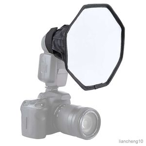 Difusores de flash PULUZ Pano de luz de flash estilo octógono 20cm Lâmpada de flash Softbox Acessórios para câmera R230712