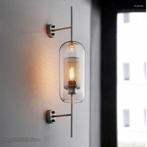 Duvar lambası Modern Cam Lambalar Armatürler Sconce Aydınlatma Başucu Oturma Odası Ev Dekor Aisel Horridor Altın Ball Işık Armatürü