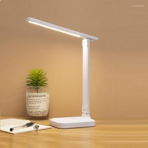 Lampade da tavolo che vendono lampada a led a 3 colori regolabile con tocco di luce pieghevole da comodino lettura cura degli occhi ricarica USB notte