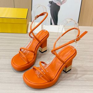 Дизайнерские сандалии дизайнерские женские туфли на открытом воздухе высокая каблука модная пряжка 9 см.