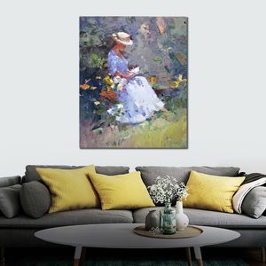 Abstract Figurative Canvas Art Ready Woman Painting Hand Painted Modern Wall Decor