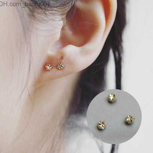 Charm Goldtutu 14k pure gold reindeer snowflake heart crystal earrings daily Minimalism simple Minimalism style children's girl gift Z230712