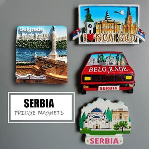 Fridge Magnets Serbia fridge magnets Belgrade tourism memorial crafts painted magnet refrigerator 230711