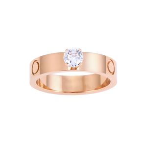 anello di diamanti anelli di design Anello in acciaio al titanio gioielli di lusso moissanite Anelli fedi nuziali per donna anniversario festa regalo 5-11 dimensioni