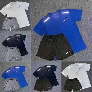 Sommer-Herren-Trainingsanzug, Designer-Sport-Kurzarm-Shorts-Set, Sportbekleidung, Trend, bedrucktes Baumwollhemd, Kleidung mit modischem Mode-Street-Trend-Alphabet