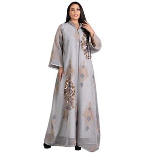 MD Abayas For Women Dubai Muslim Kaftan Etniska kläder Paljetter Broderi Eleganta klänningar Plus Size Afrikansk Boubou Islamisk Kimono3374