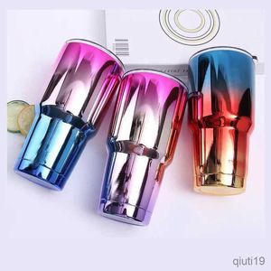 Mugs 900ML Colourful Stainless Steel Thermos Mug Double Wall Vacuum Insulated Coffee Mug Cup Thermos Bottle Flask Water Bottle R230712