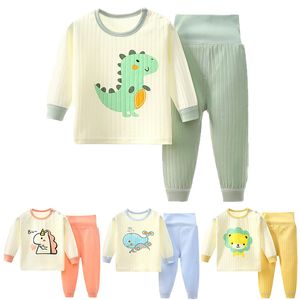 Pyjamas Pojke Dinosaurie Set Flicka Sovkläder 2 3 4 5 År Bomull Vinter Barn Pyjamas Småbarn Baby Hemkläder Söt Tecknad Pijamas Kostym 230711