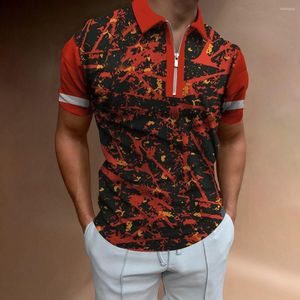 Men's Polos Polo Shirt Short Sleeve High Definition Printing Summer Lapel Loose Size T-shirt Top Fashion Clothing