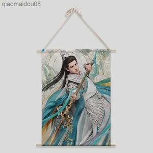 Luo Yunxi Bai Lu Poster Cloth Paintings TV Till The End of The Moon Photos Dormitory Hanging Pictures Wall Decor Art Background L230704