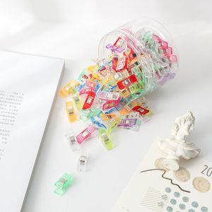 50 pieces/1 box multifunctional sewing clip, color clip, plastic process, Crochet knitting, safety clip, various color binding clips, paper