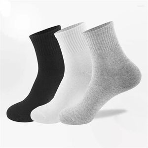 Meias esportivas masculino cinza feminino 5 pares preto branco unissex tornozelo feminino masculino cor sólida algodão de alta qualidade curto
