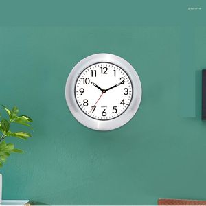 Wall Clocks 10 Inch Classic Round Silent Metal Brushed Aluminum Clock Home Decor For Living Room Bedroom Study Office Quartz Watch Time