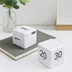 Kitchen Timers Electronic Cube Timer Countdown Office Kitchen Timer Gravity Sensor Flip Timer Mini Time Management Timing Device 230711