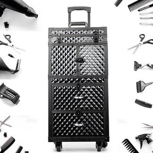 Suitcases Professional Hairdressing Trolley Luggage Toolbox Salon Hairdresser Beauty Makeup Large Luxury Drawer Cosmetic
