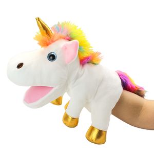 Scatola cieca 30cm 2 Stile Simpatico arcobaleno Unicorno Peluche Burattino a mano Giocattolo Peluche Unicorno Burattino Regalo morbido per bambini e adulti 230711