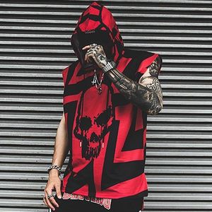 Erkek Hoodies y2k iskelet kapüşonlu erkekler yaz gecesi clb üstleri sweatshirtler hip hop punk gotik sokak kıyafeti dans motorcu