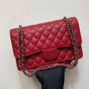 Top custom channel bolsa de grife de luxo feminina com aba prateada corrente de ouro bolsa de ombro caviar couro de ovelha camélia Diamond Lattice crossbody Messenger Bags