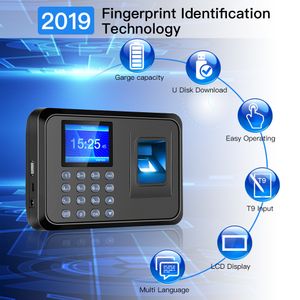 Igenkänningssystem Fingeravtryck Närvaro Maskin Intelligent Biometrisk Tid Klockregistrering Enhet Anställd 230712