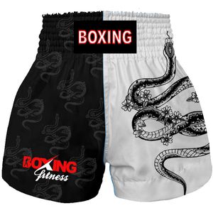 Shorts Masculinos Muay Thai Shorts Cool Estampas Florais Calças de Boxe MMA KickBoxing Homens Fight Grappling Sportswear Boxe Calça Curta Atacado 230712