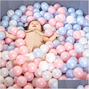 Festballonger 50/100 st Miljövänlig Colorf Ball Pit Mjuk Plast Hav Vatten Pool Våg Utomhusleksaker För Barn Barn Baby Drop D Dhbv1