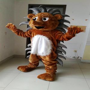 Imagens reais de alta qualidade ouriço de luxo marrom ouriço mascote fantasia de personagem de desenho animado tamanho adulto 283R