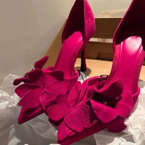 Dress Shoes Women's floral high heels sexy sandals summer designer's pair of shoes dress pump wedding slim high heels walking Zapatos 230713