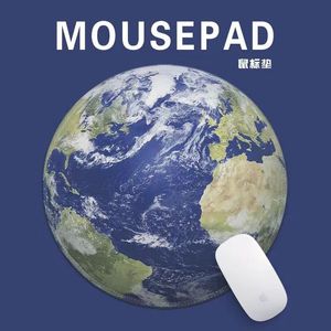 Almofada de mouse redonda de 220 mm resistente à sujeira Almofada de mesa para laptop para mouse de escritório Teclado de borracha antiderrapante Chinoiserie