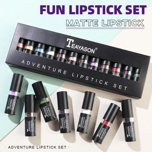 Läppstift/set Matt Bullet Lipstick Långvarig sammetsläppstift Lätt att bära Läppglans Batom Näringsrik Makeup Lip Tint Kosmetika 230712