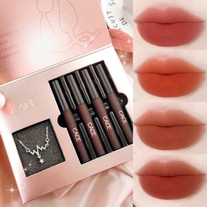 Губная помада 5pcs Liquid Sexy Fashion Nude Make Lipgloss Laving Waterpronation Matte Velvet Lip Glosses Косметические подарки 230712