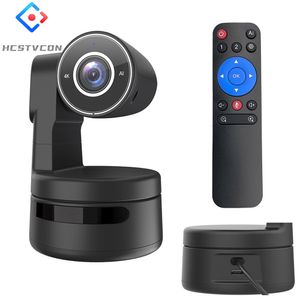 Webcams 4K PTZ Webcam AI Function with Mics Camera 4X Digital Zoom Auto Track Focus for Youtube Living Stream Online Meet Video 230712
