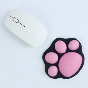 3D Cat Paw Myse Pad Kawaii Na nadgarstka Poduszka Ręka Ręka Wygodna Nieziarnica Wsparcia Koreańskie materiały biuro artykułów papierniczych